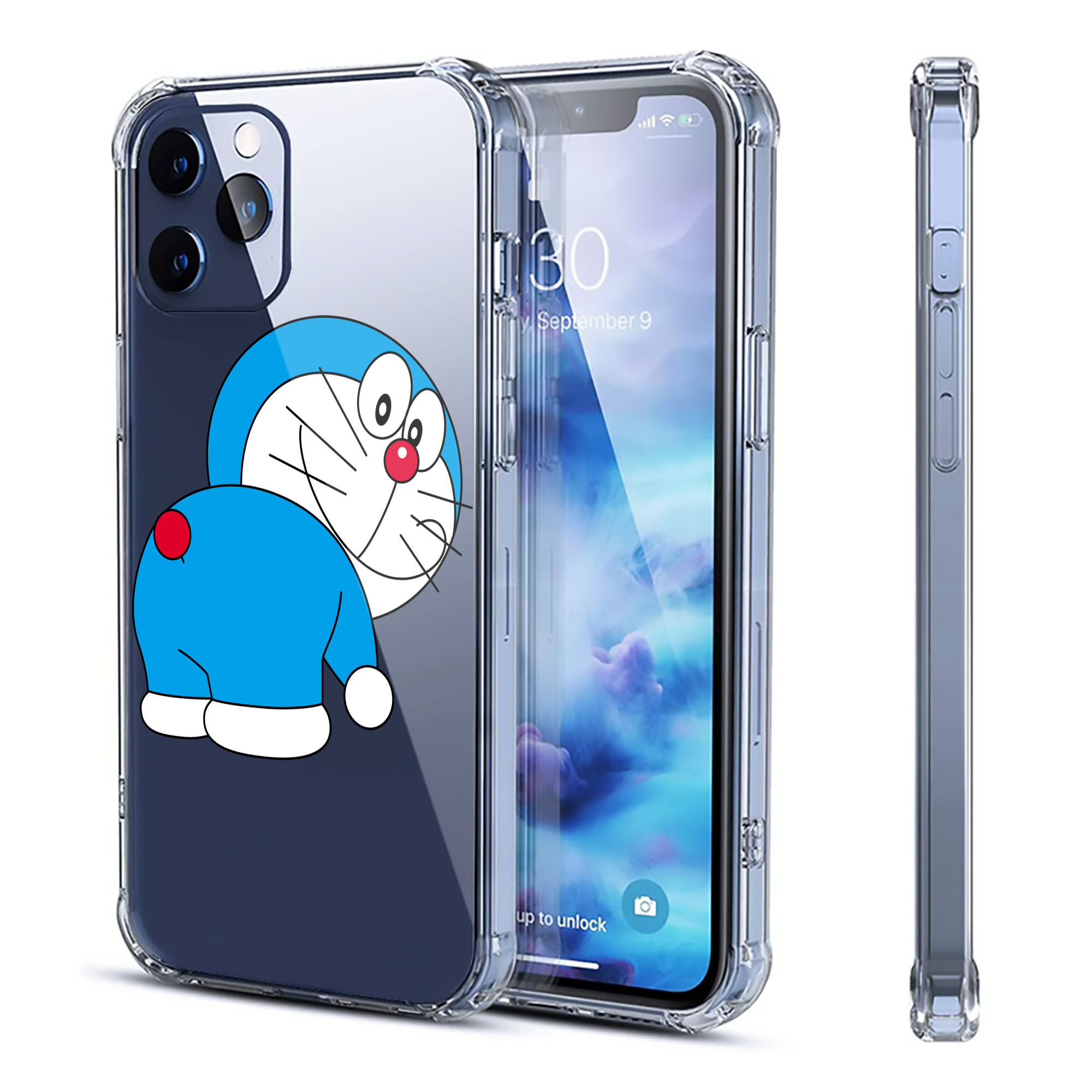 （画像用） ドラえもん Doraemon 【iPhone 12シリーズ対応】透明スマホケース（クリアソフトケース）